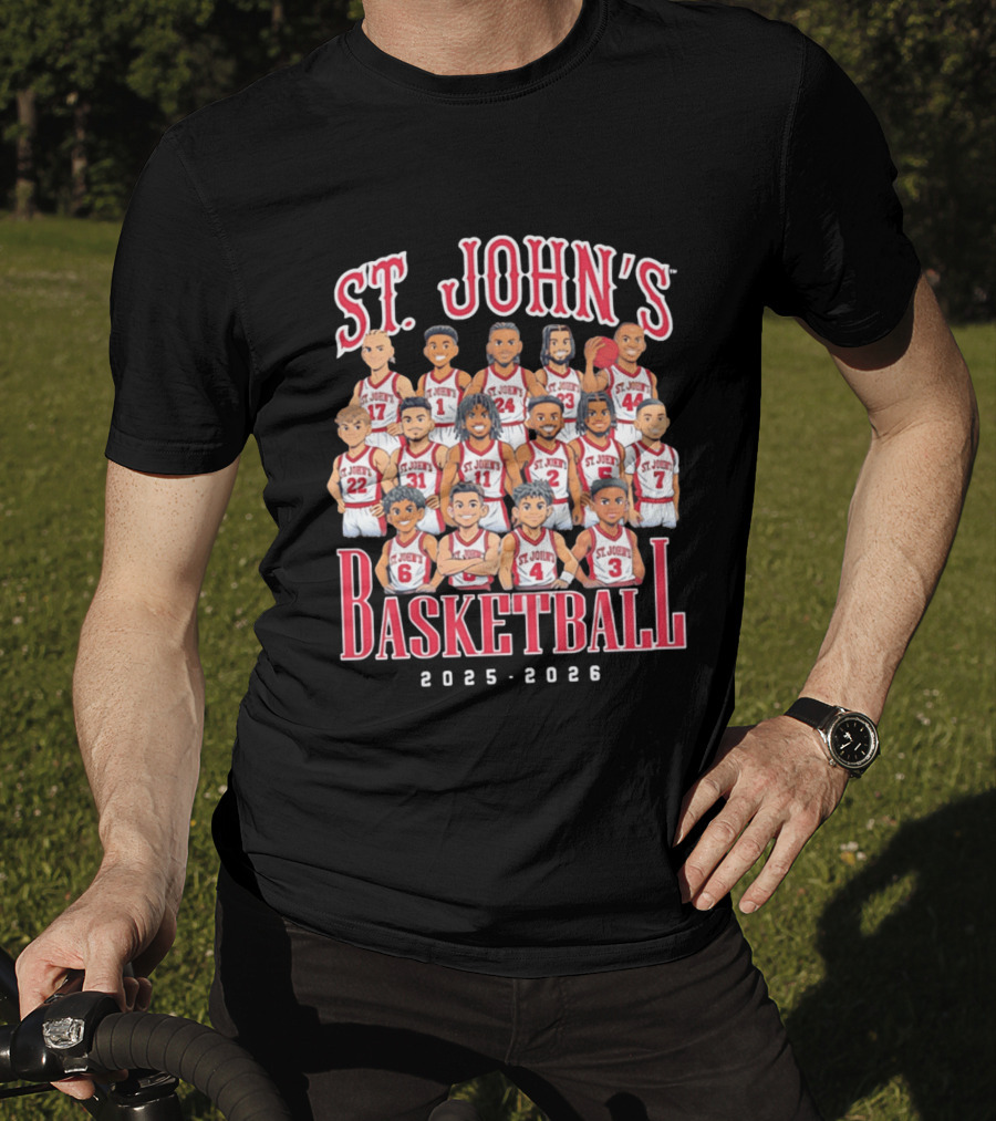 St. John's Basketball 2025 2026 Team Caricature T-Shirt