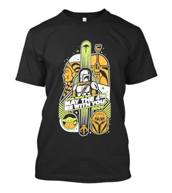 Star Wars Day May The 4th Be With You 2026 Yoda Boba Fett Celebration T-Shirt