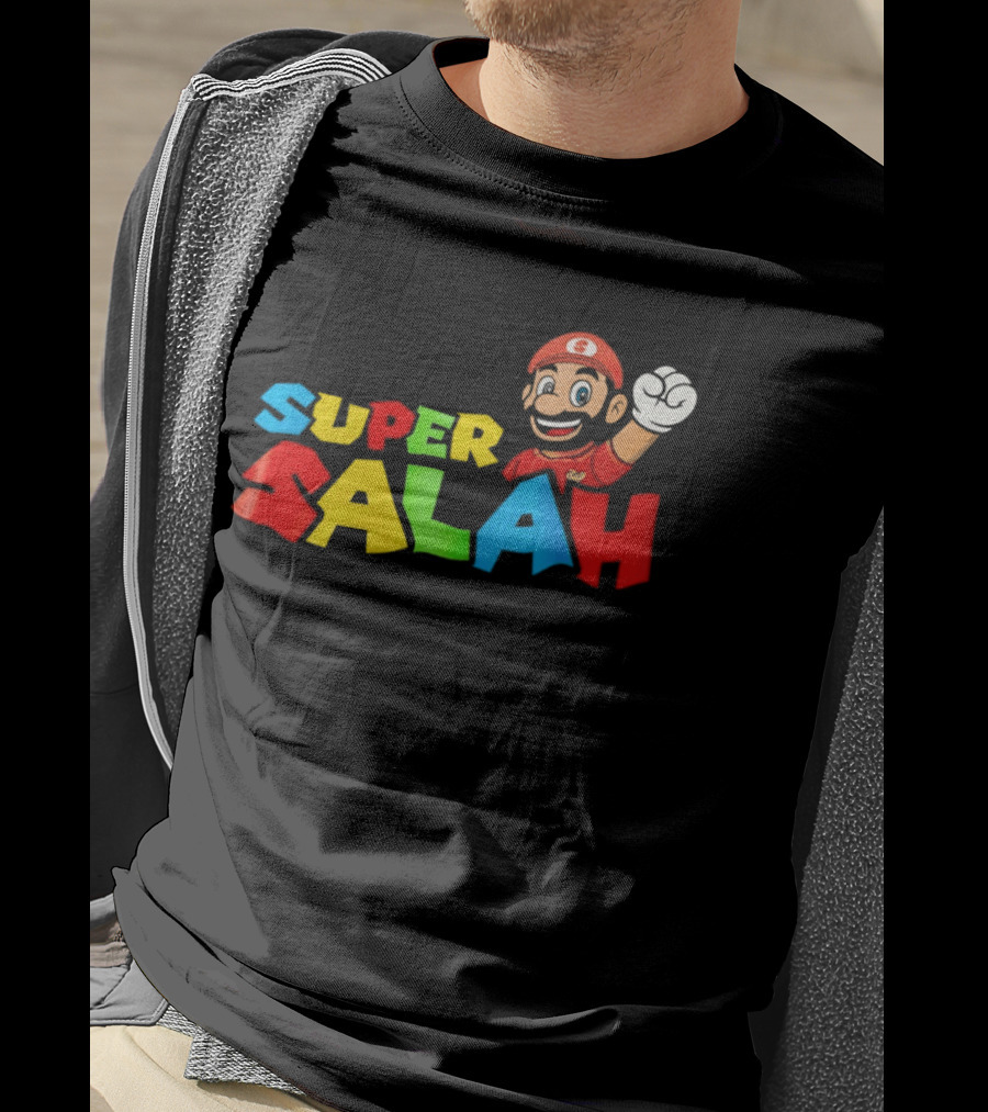 Super Salah Liverpool Fun Mario Gaming Adventure T-Shirt