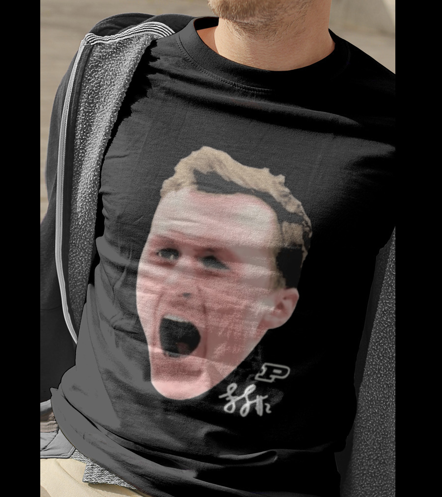 Purdue Boilermakers Will Berg Fletcher Loyer Big Face T-Shirt