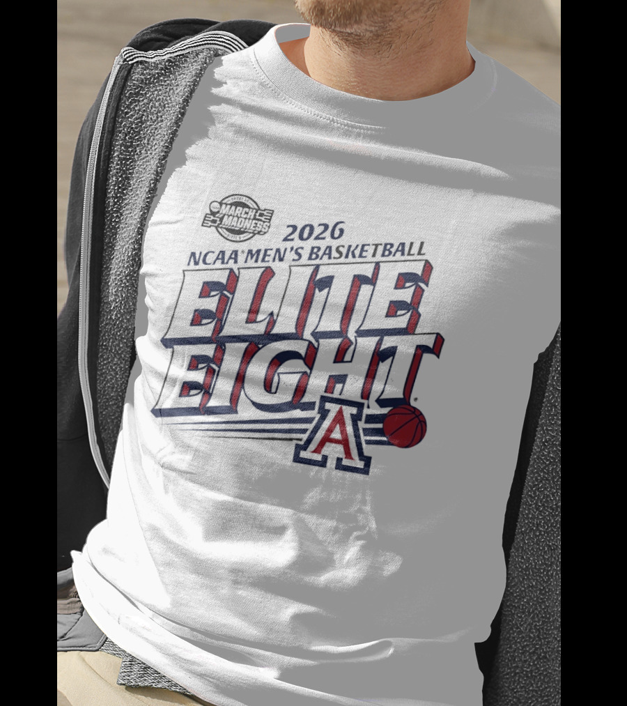 Arizona Wildcats 2026 NCAA Men's Basketball March Madness Elite Eight T-Shirt
