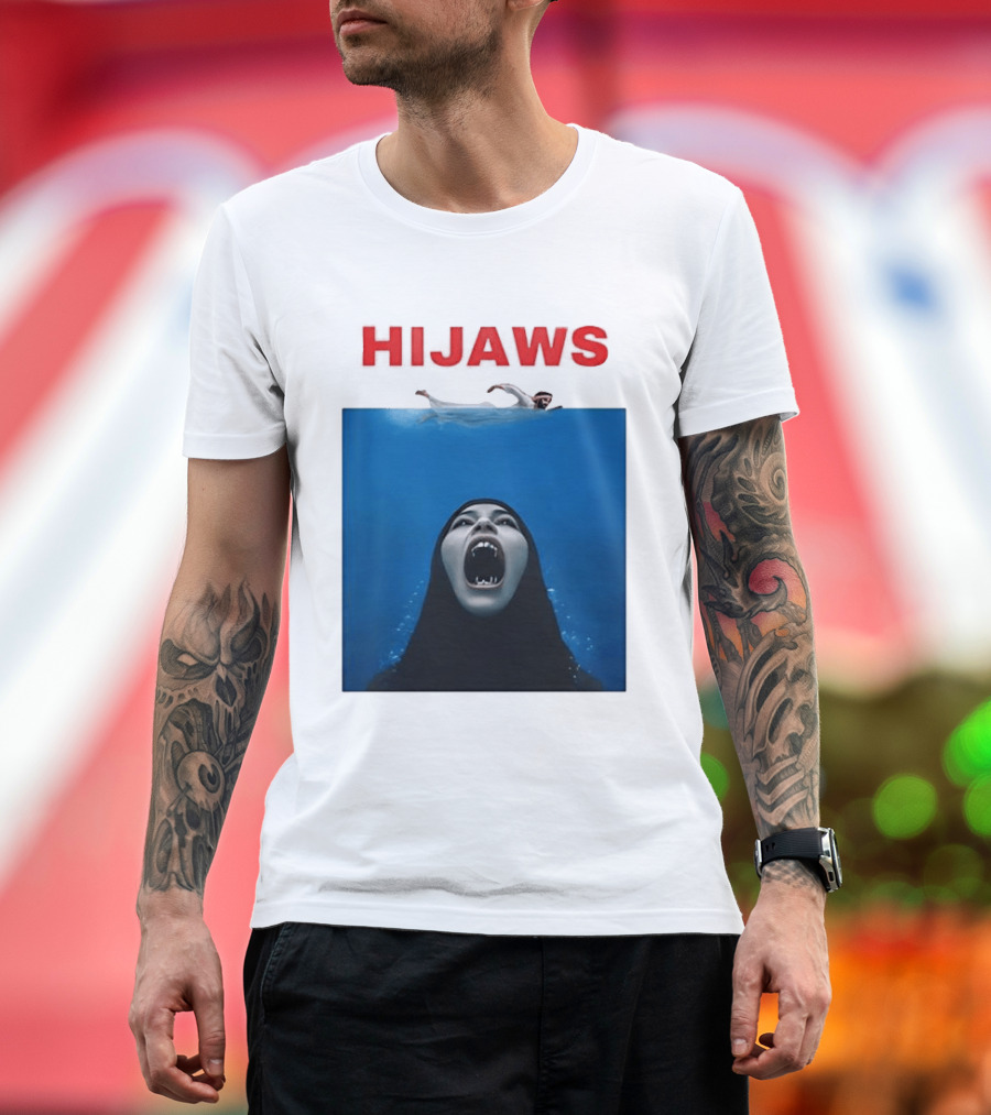Hijaws Parody Jaws Movie T-Shirt