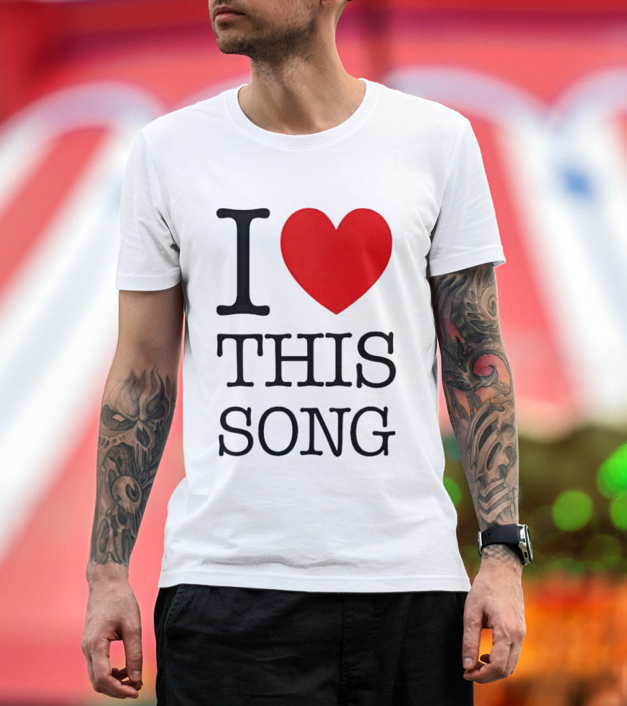 I Heart This Song Music Lover Enthusiast Trendy T-Shirt
