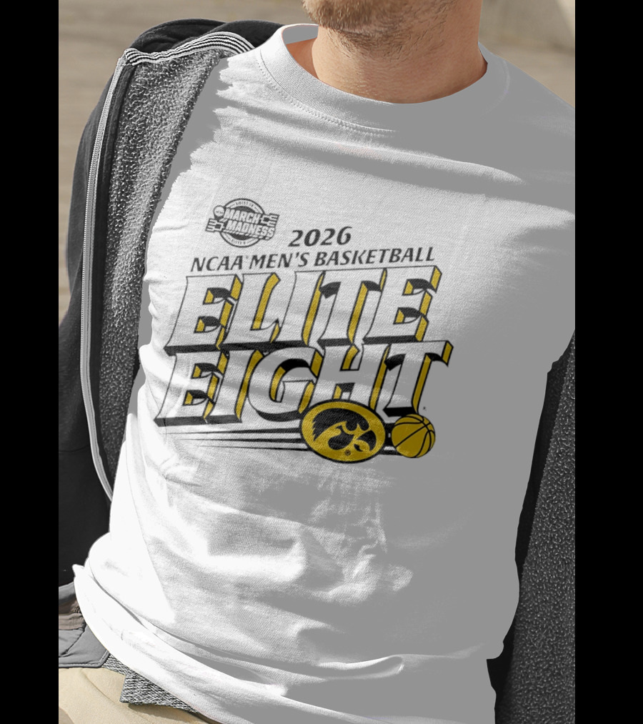 2026 NCAA Men's Basketball March Madness Iowa Hawkeyes Elite Eight T-Shirt