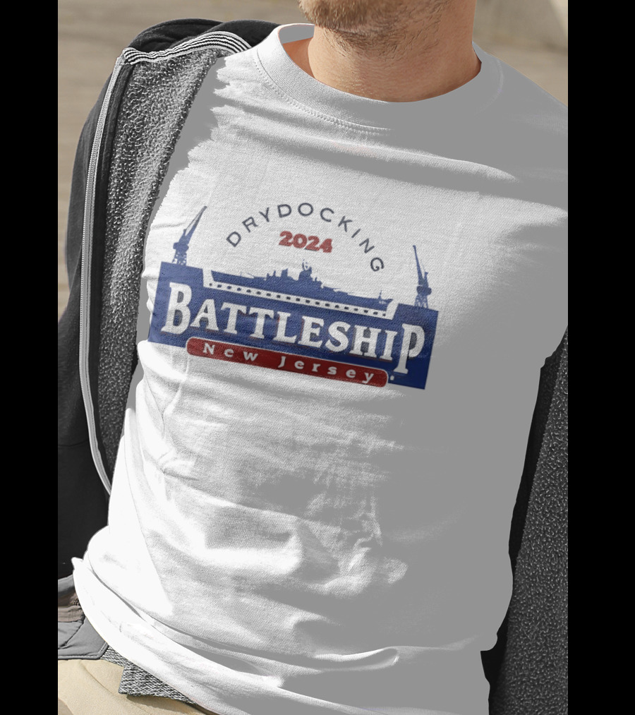 Battleship New Jersey Dry Docking 2024 Navy Heritage Event T-Shirt