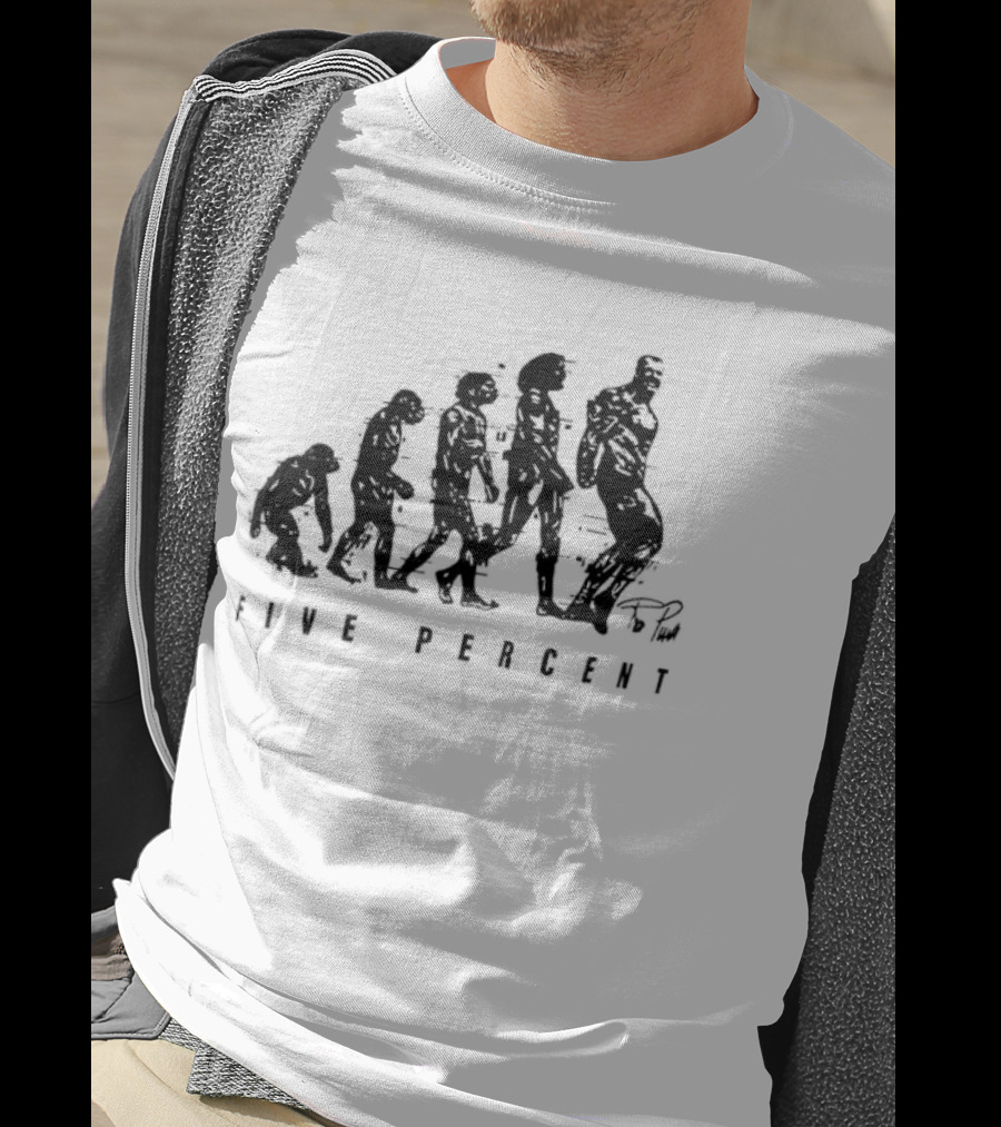 Five Percent Gym Evolution Silhouette Fitness Motivation T-Shirt