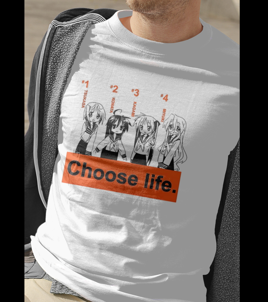 Tsukasa Konata Kagami Miyuki Choose Life T-Shirt