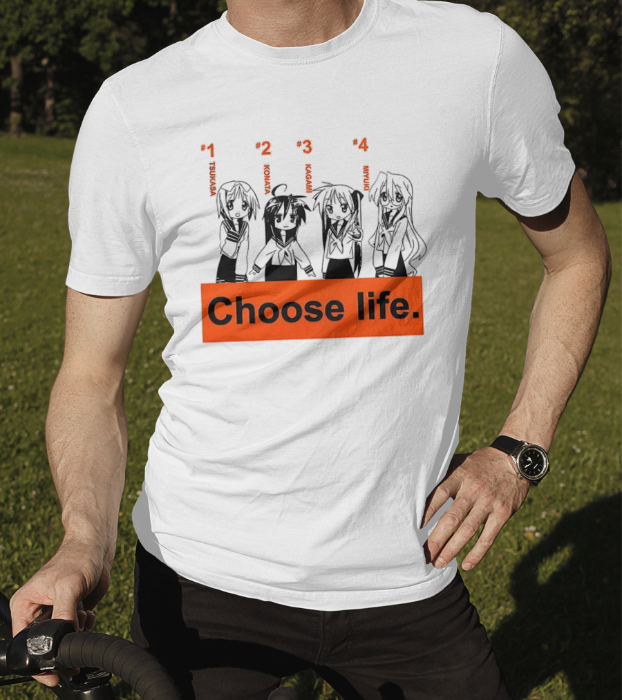 Tsukasa Konata Kagami Miyuki Choose Life T-Shirt
