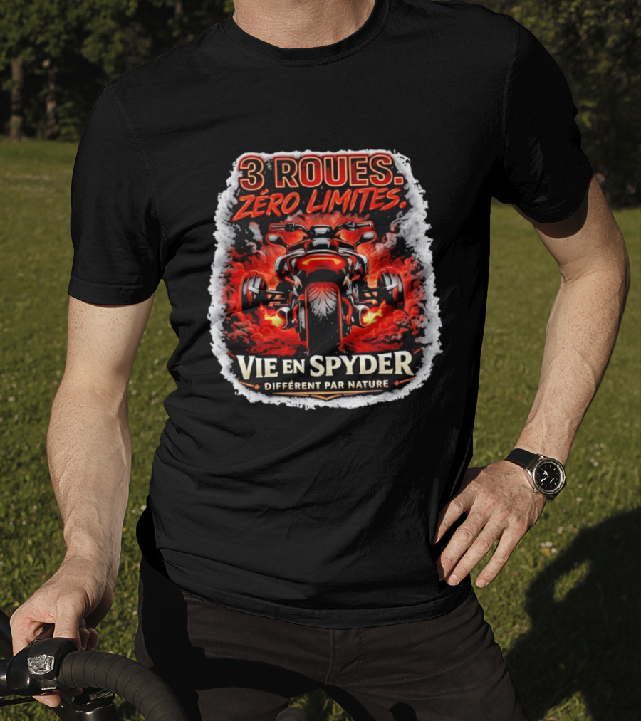 3 Roues Zéro Limites Vie En Spyder Différent Par Nature Moto Trike Adventure T-Shirt