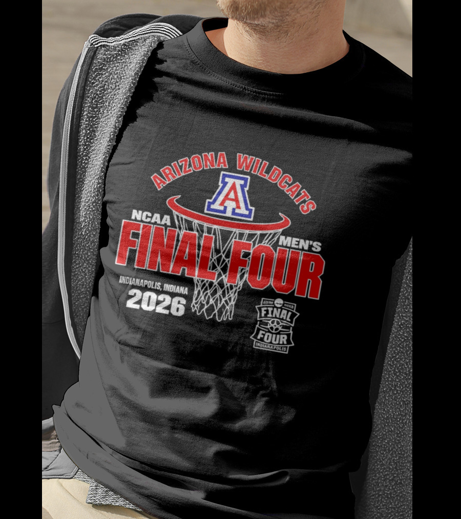 Arizona Wildcats 2026 NCAA Men's Final Four Indianapolis Indiana Basketball T-Shirt