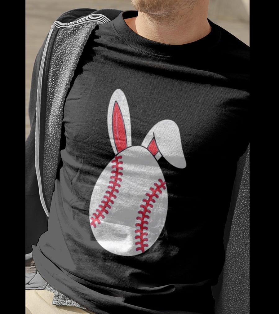 Happy Easter Bunny Ears Baseball Egg T-Shirt