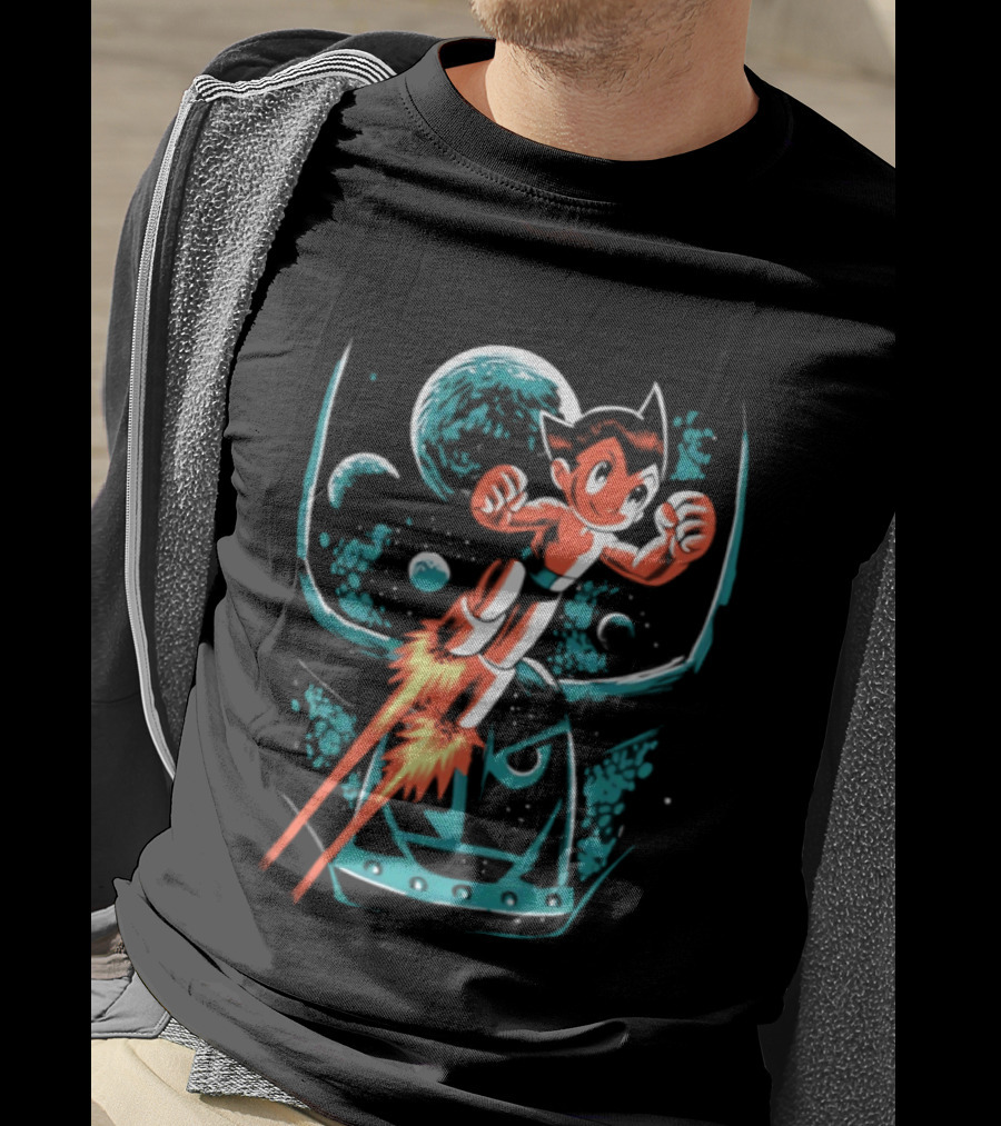 Astro Boy Rocket Launch Space Adventure T-Shirt