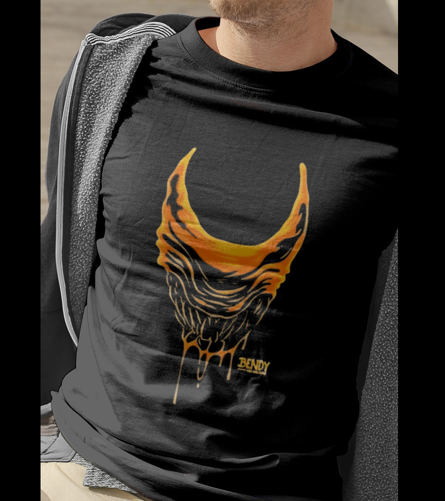 Bendy The Ink Demon Face Melting Dripping T-Shirt