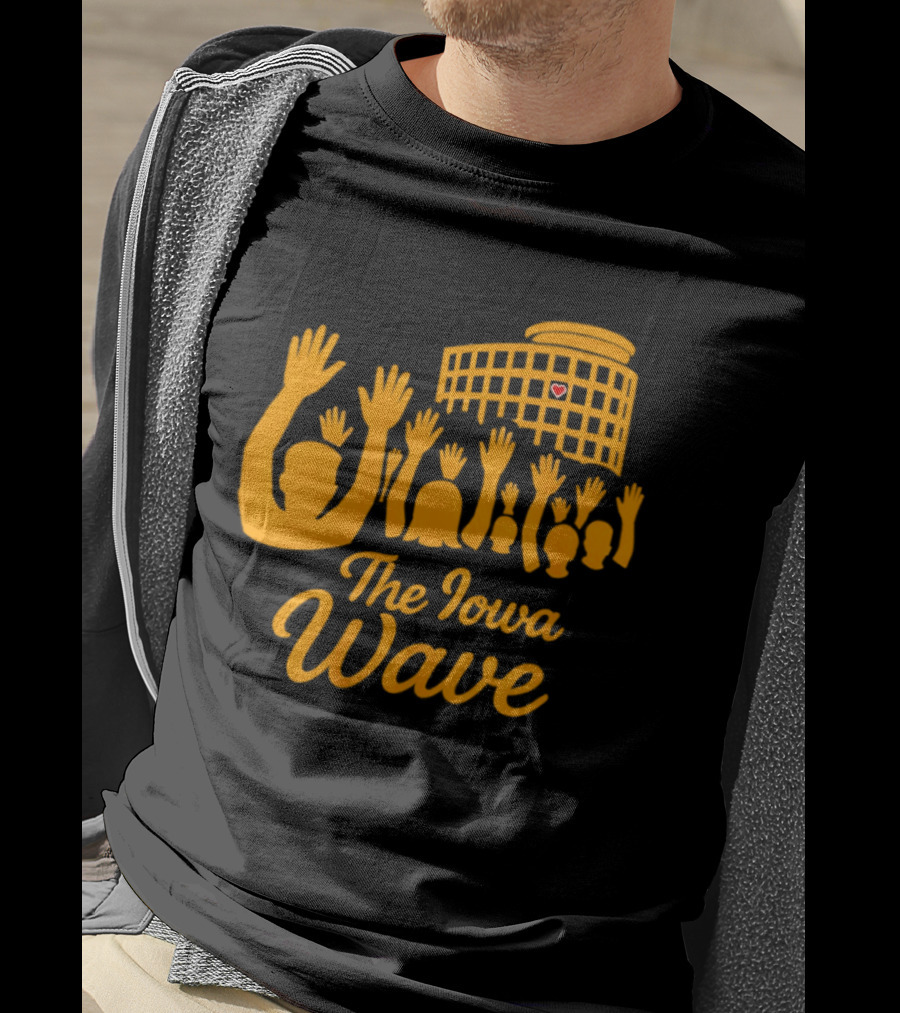 Iowa Hawkeyes The Iowa Wave Hospital Heart Gesture Iconic Fan Tradition T-Shirt