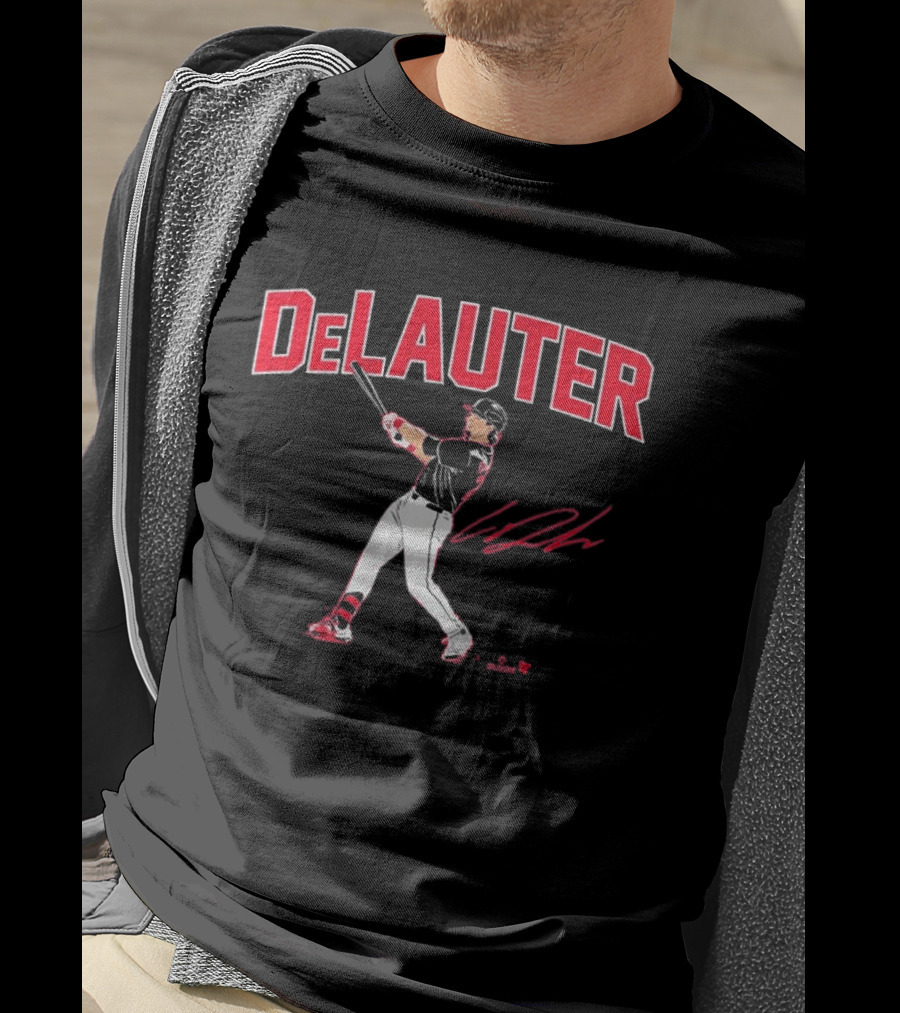 DeLauter Baseball Swing Action Signature T-Shirt