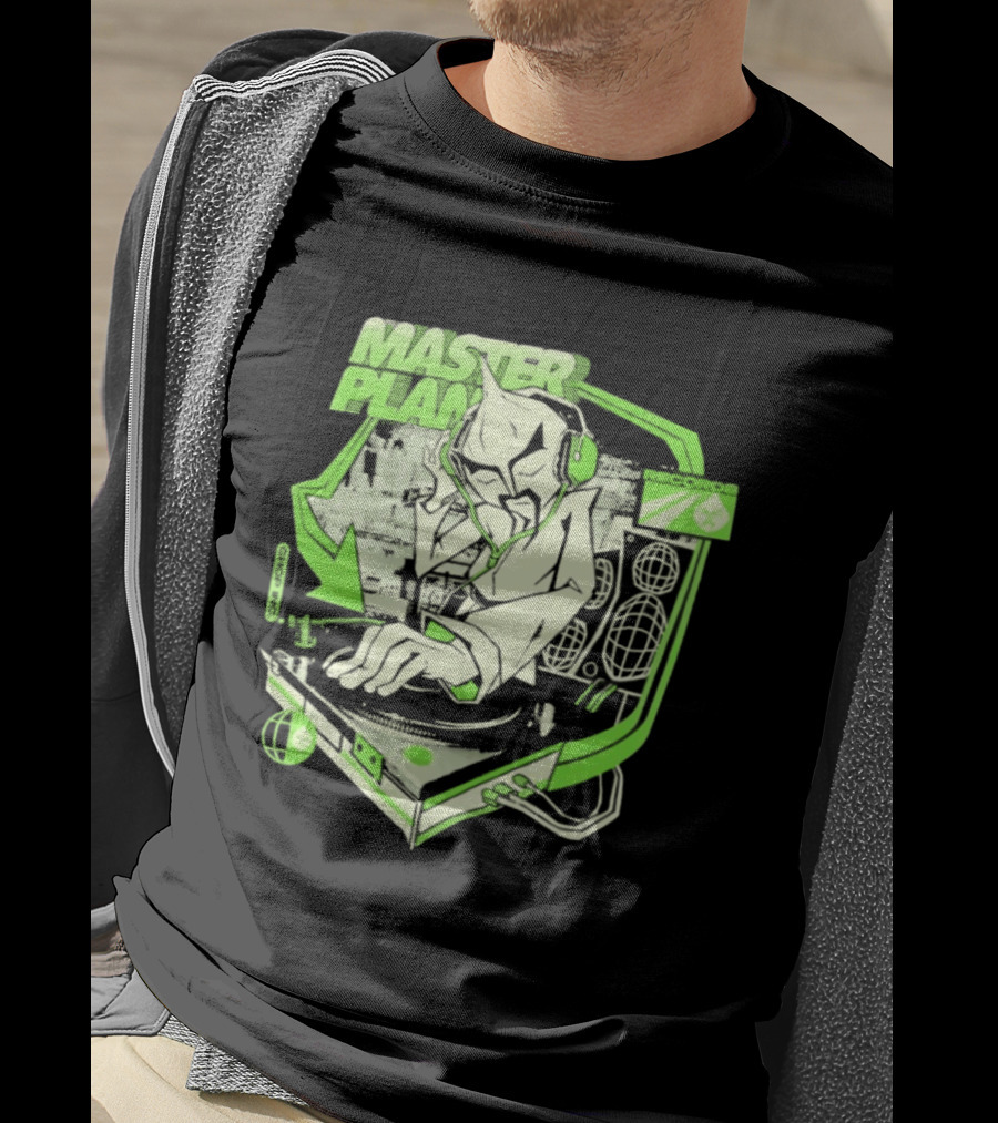 Chop Chop Master Onion Master Plan Records DJ Turntable Headphones T-Shirt
