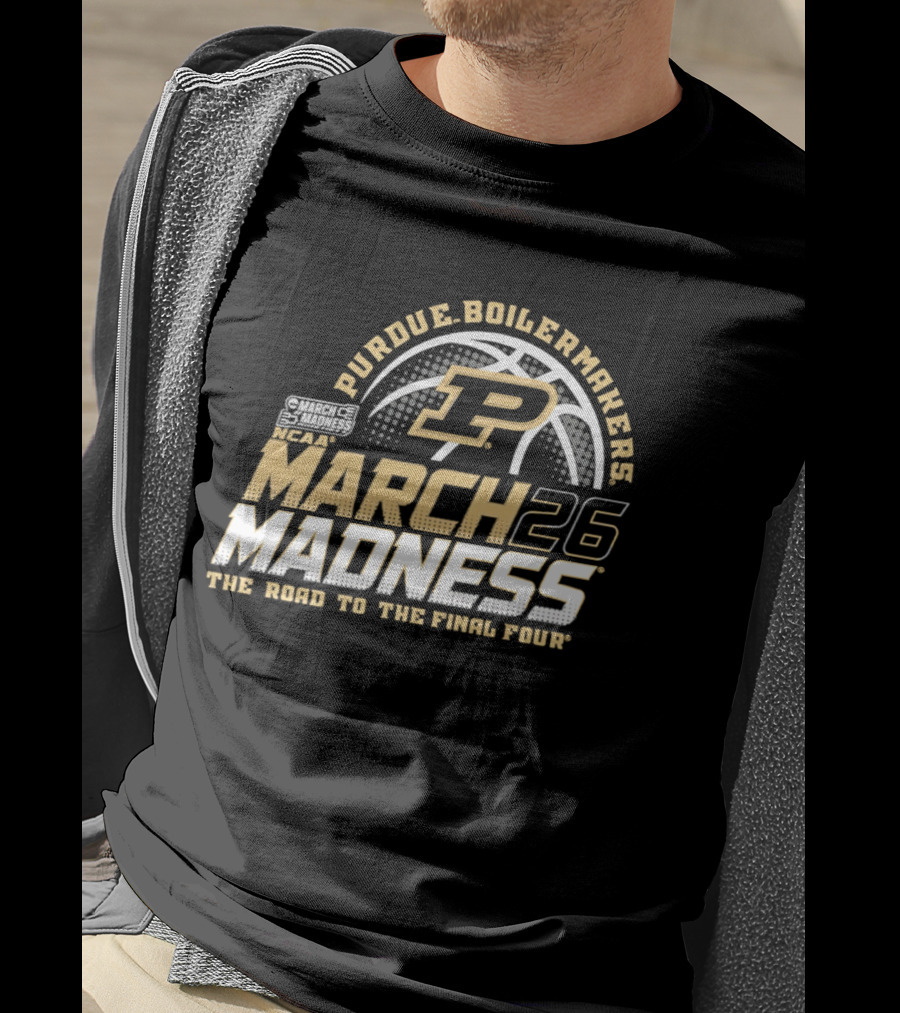 Purdue Boilermakers P March Madness 2026 The Road To The Final Four T-Shirt