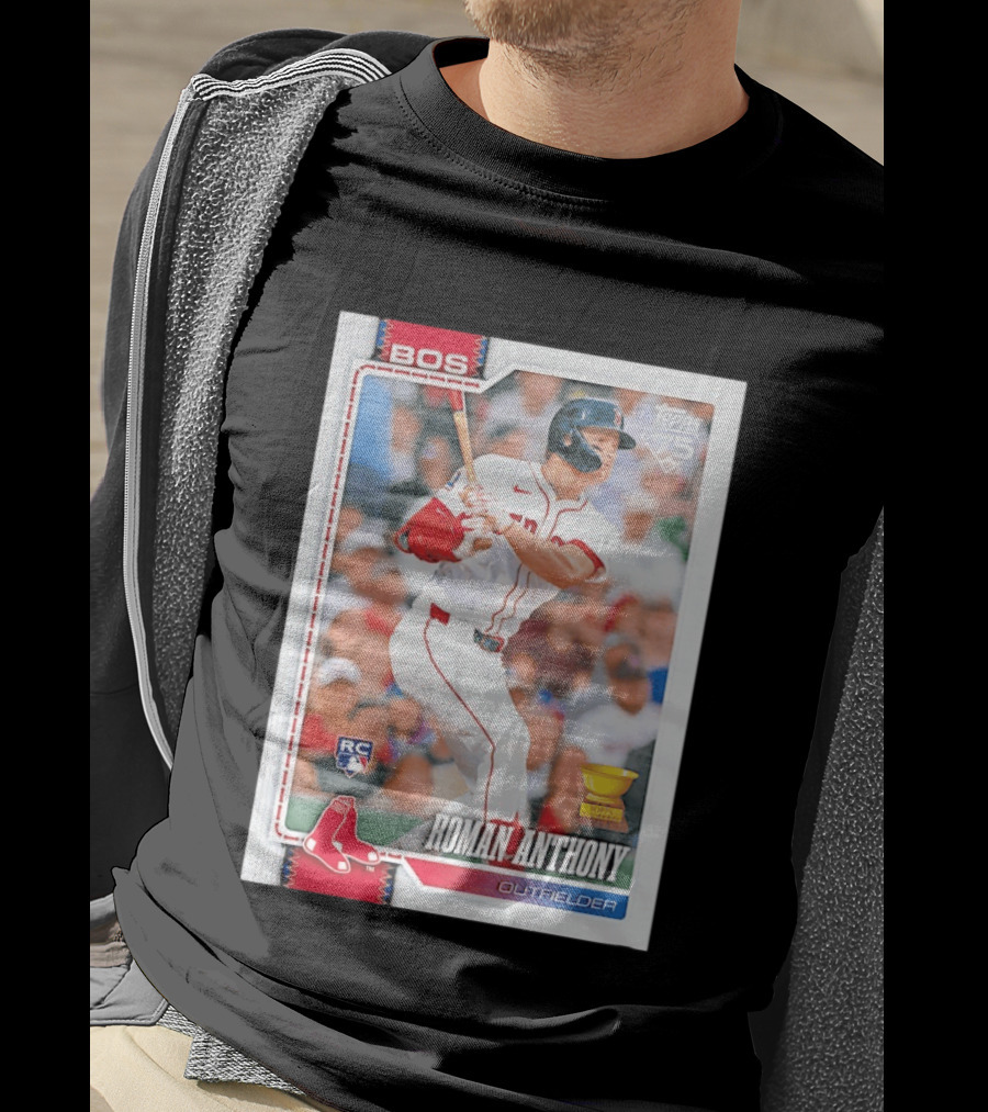 Roman Anthony Boston Red Sox Rookie Card Outfielder Topps 75th Anniversary T-Shirt