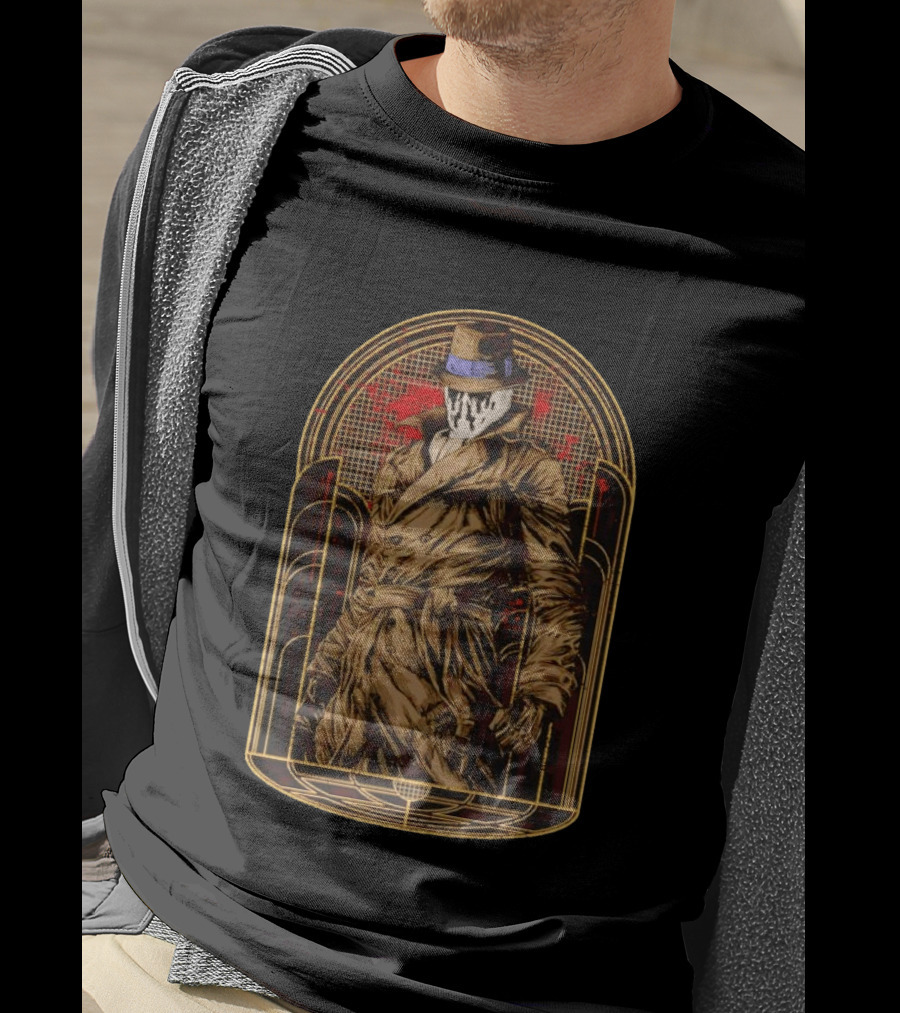 Rorschach Men Trench Coat And Hat T-Shirt