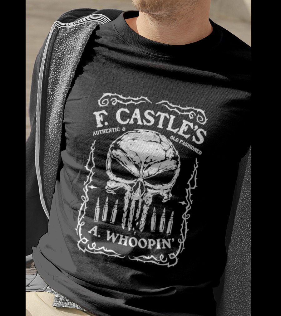 F. Castle's A. Whoopin Skull Punishment Wine Brand T-Shirt