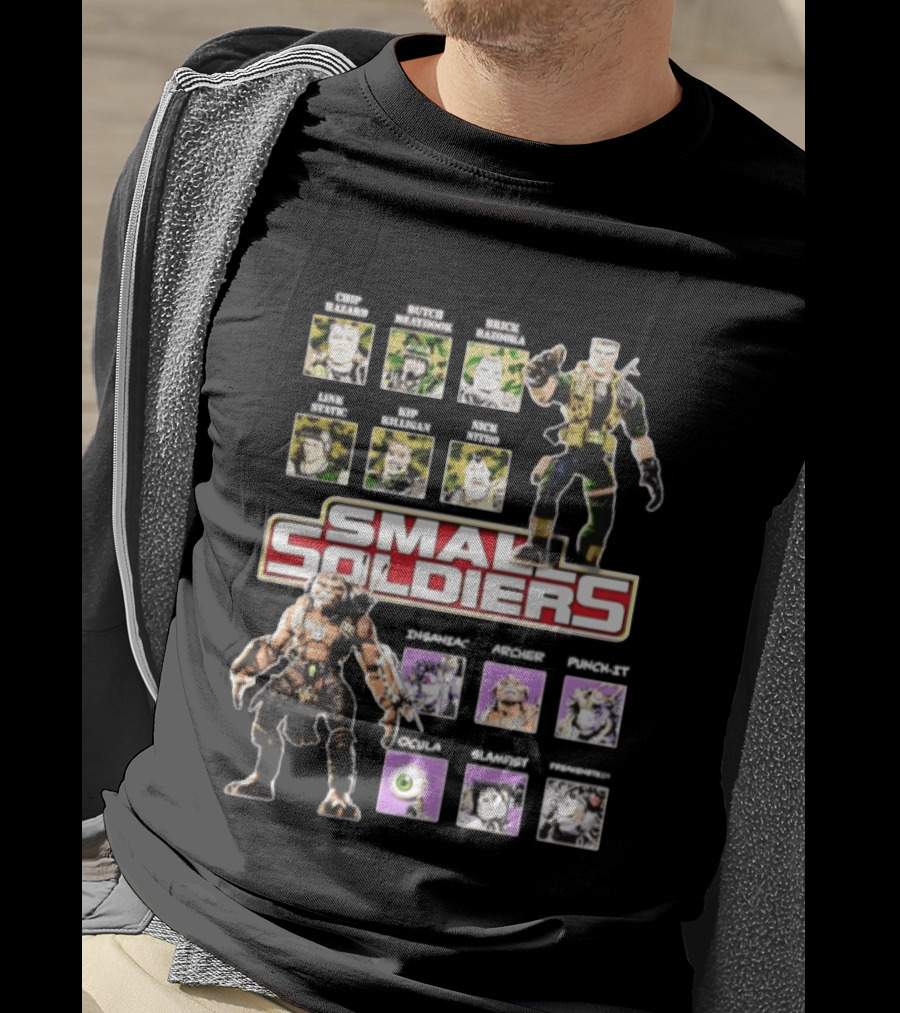 Small Soldiers 1998 Major Chip Hazard And Archer Globotech Characters T-Shirt