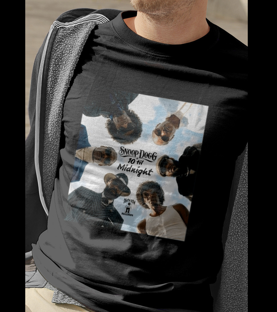 Snoop Dogg 10 Til Midnight Death Row Records Album Cover T-Shirt