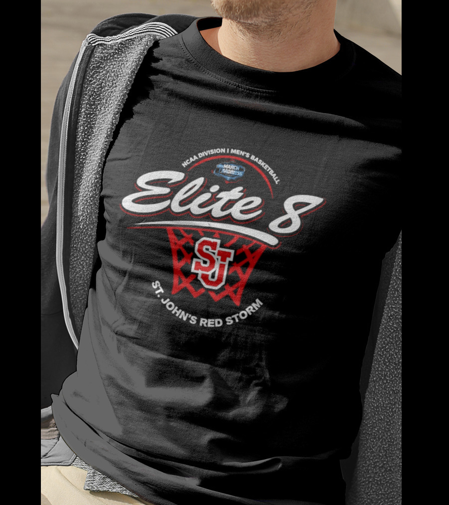 NCAA Division I Men's Basketball March Madness Elite 8 St. John's Red Storm 2026 T-Shirt