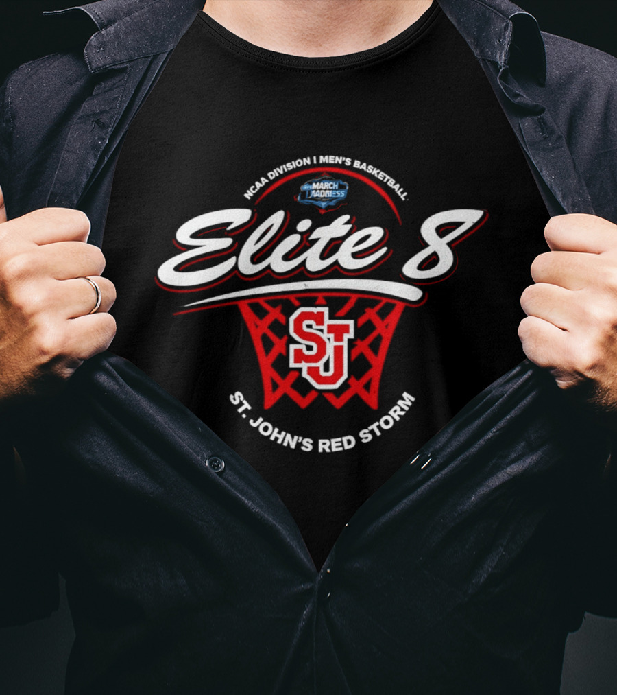 NCAA Division I Men's Basketball March Madness Elite 8 St. John's Red Storm 2026 T-Shirt