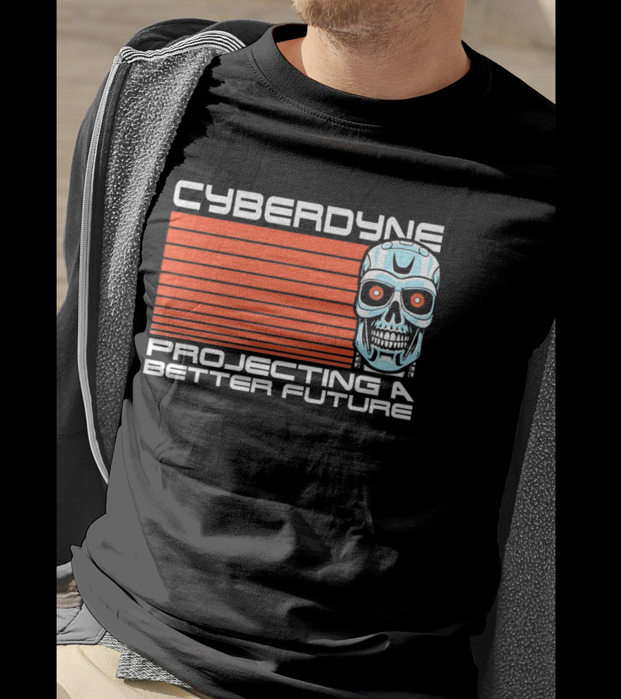 CYBERDYNE Projecting A Better Future Terminator Skull T-Shirt