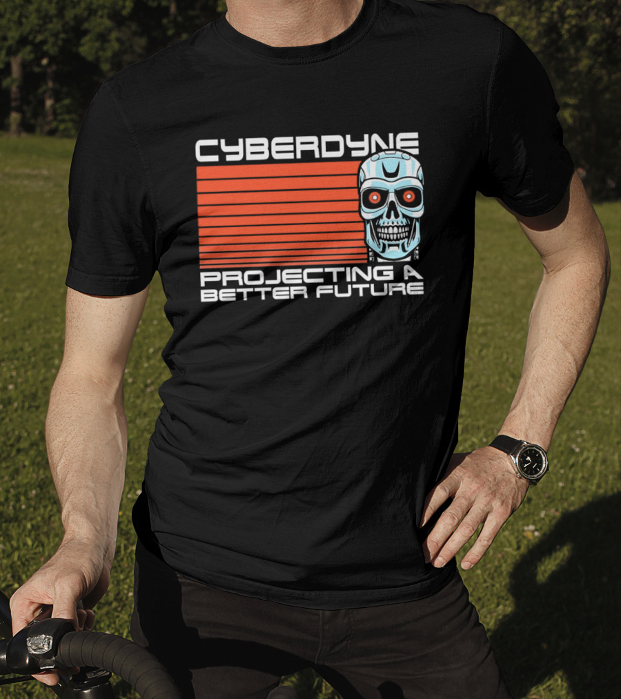 CYBERDYNE Projecting A Better Future Terminator Skull T-Shirt
