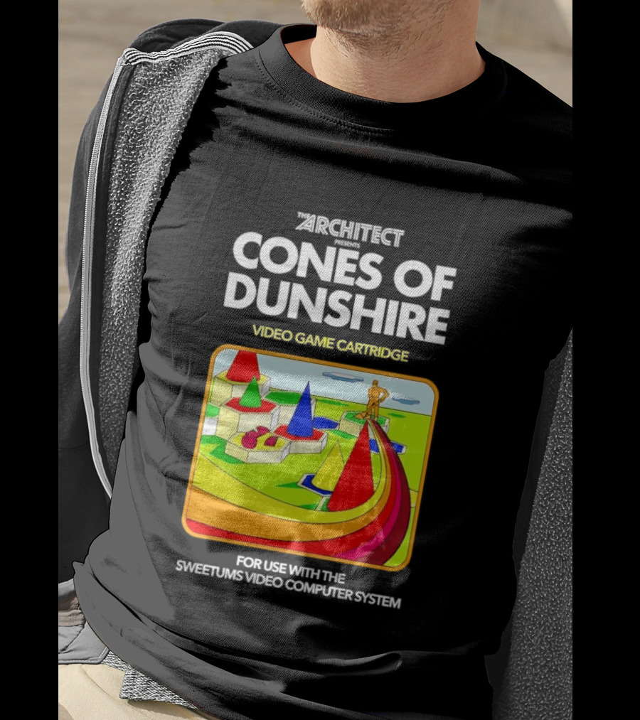 Architect Cones Of Dunshire Video Game Cartridge For Use With The Sweetums Video Computer System T-Shirt