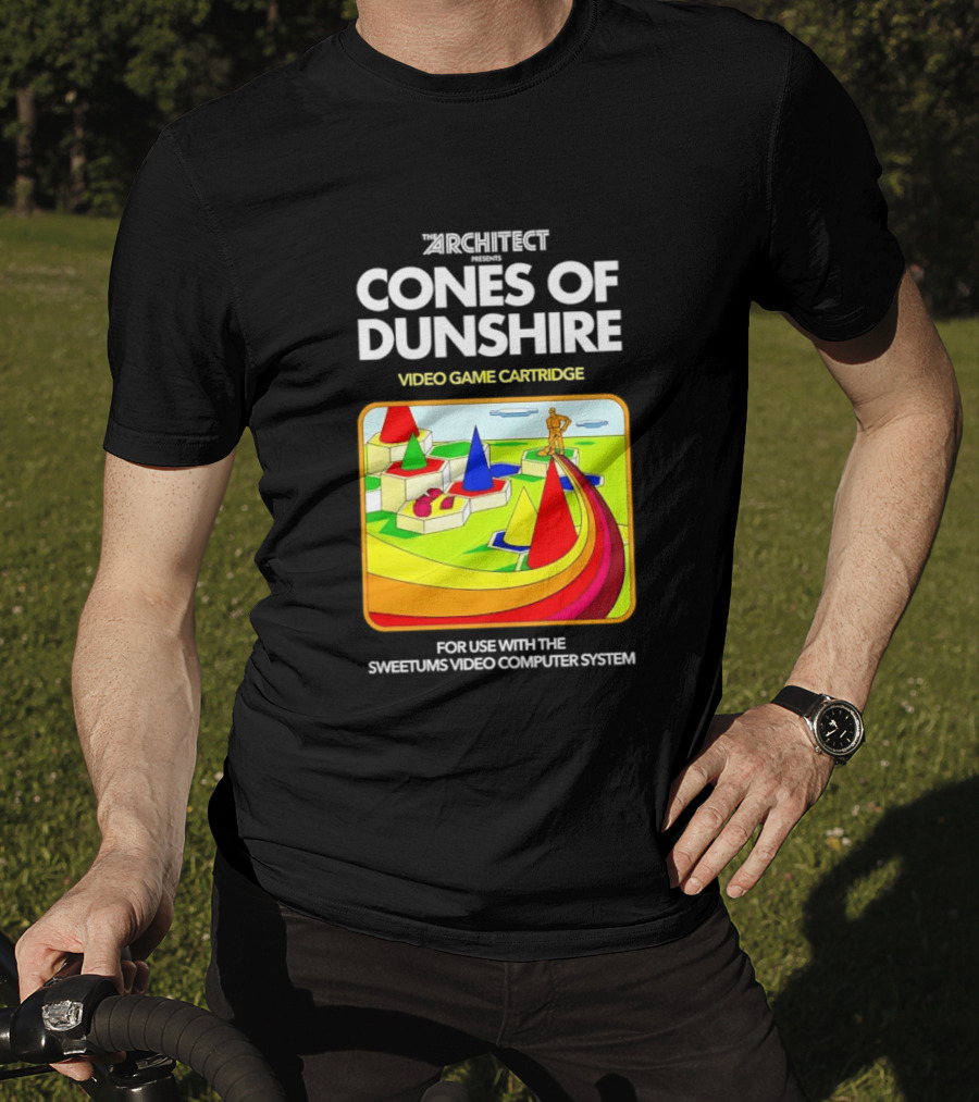 Architect Cones Of Dunshire Video Game Cartridge For Use With The Sweetums Video Computer System T-Shirt
