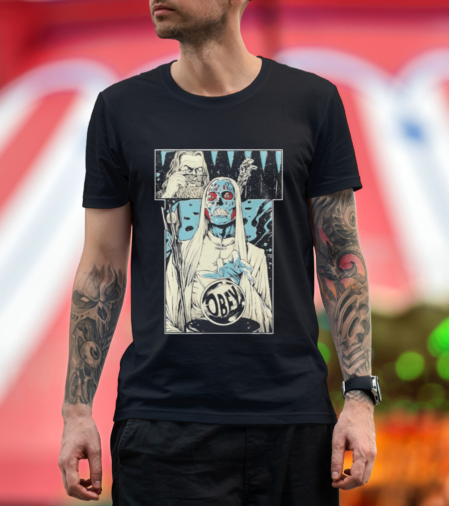 The Lord Of Obedience Obey Visionary Collide They Live X Lord Of The Ring T-Shirt