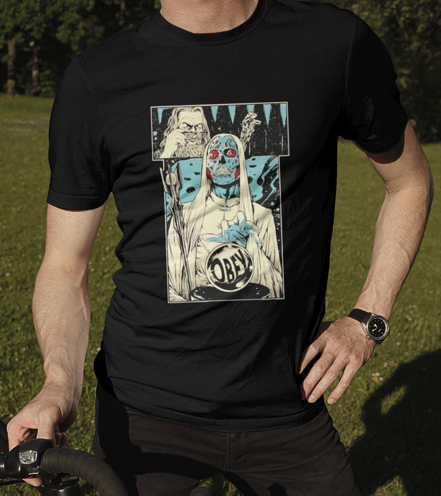 The Lord Of Obedience Obey Visionary Collide They Live X Lord Of The Ring T-Shirt