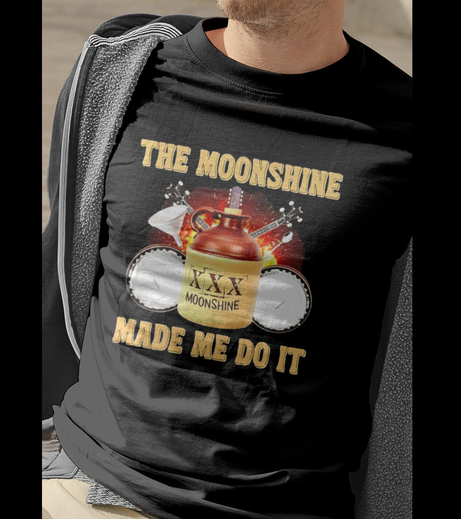 The Moonshine Made Me Do It Jug And Instruments T-Shirt
