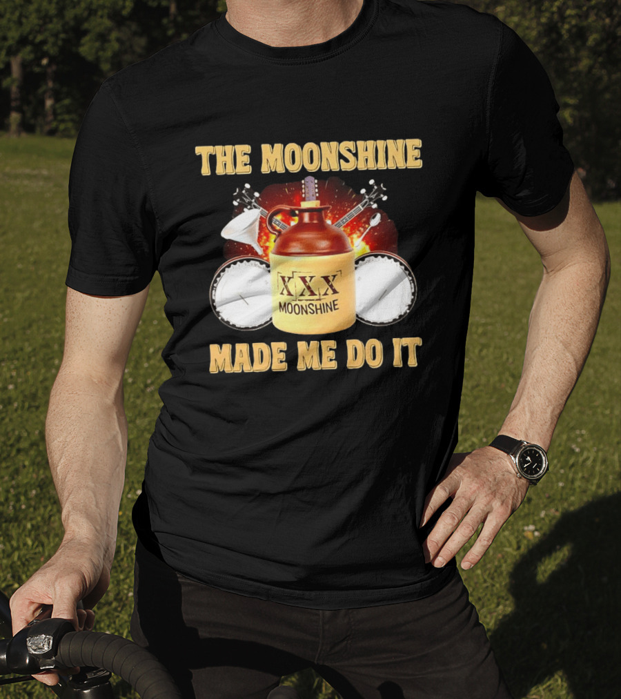 The Moonshine Made Me Do It Jug And Instruments T-Shirt
