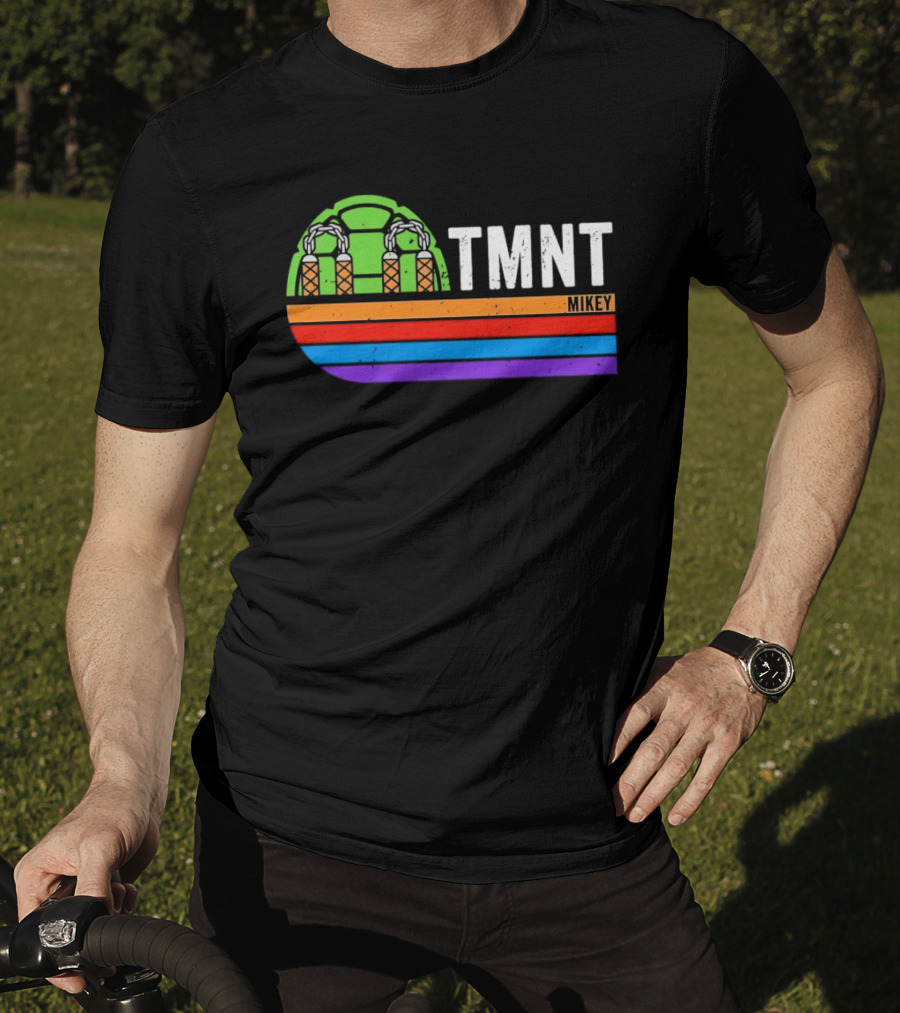 TMNT Michelangelo Mikey Retro Style Ninja Turtle T-Shirt