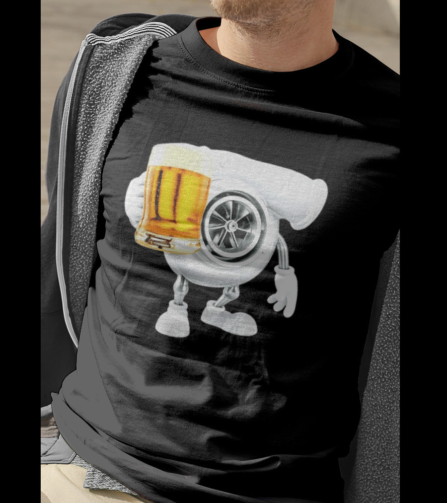 Turbocharger Holding Beer Meme T-Shirt