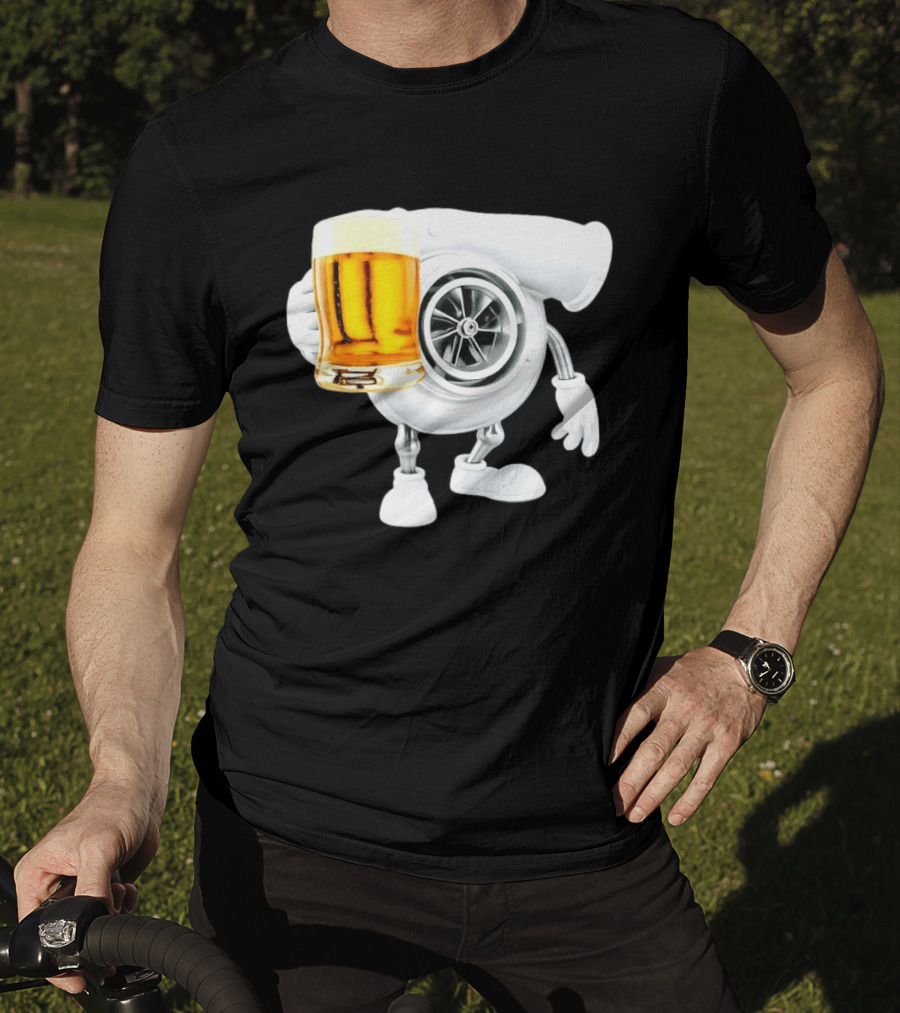 Turbocharger Holding Beer Meme T-Shirt