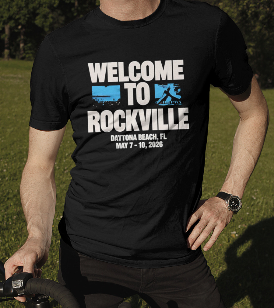 Welcome To Rockville Daytona Beach FL May 7 10 2026 Blue Stage T-Shirt
