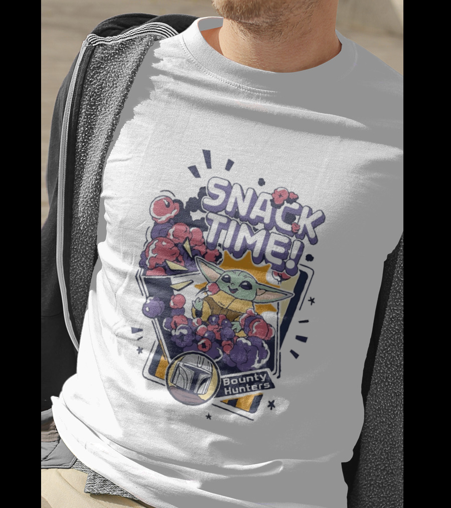 Snack Time Baby Yoda Star Wars Bounty Hunters T-Shirt