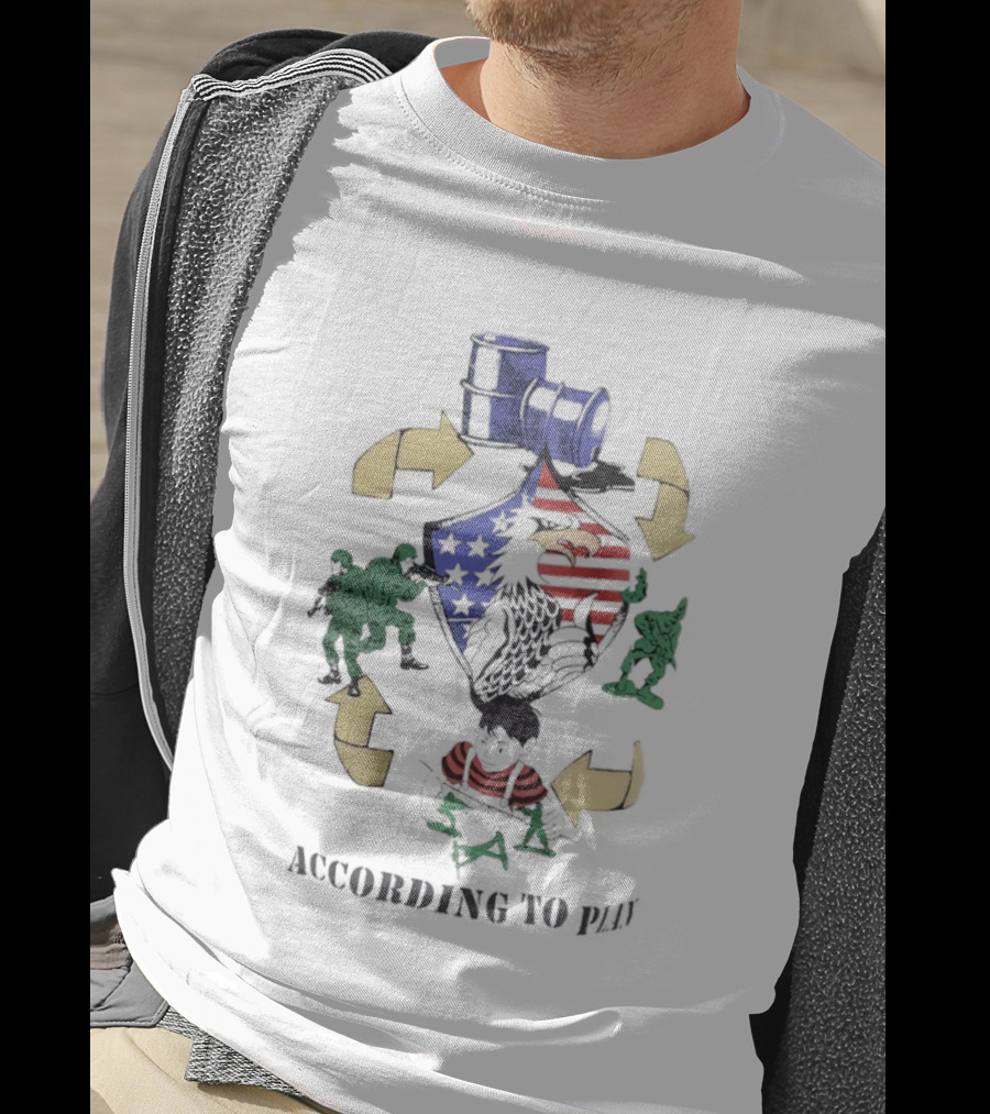 Eagle USA Flag Stars Stripes Train Arrows According To Plan T-Shirt