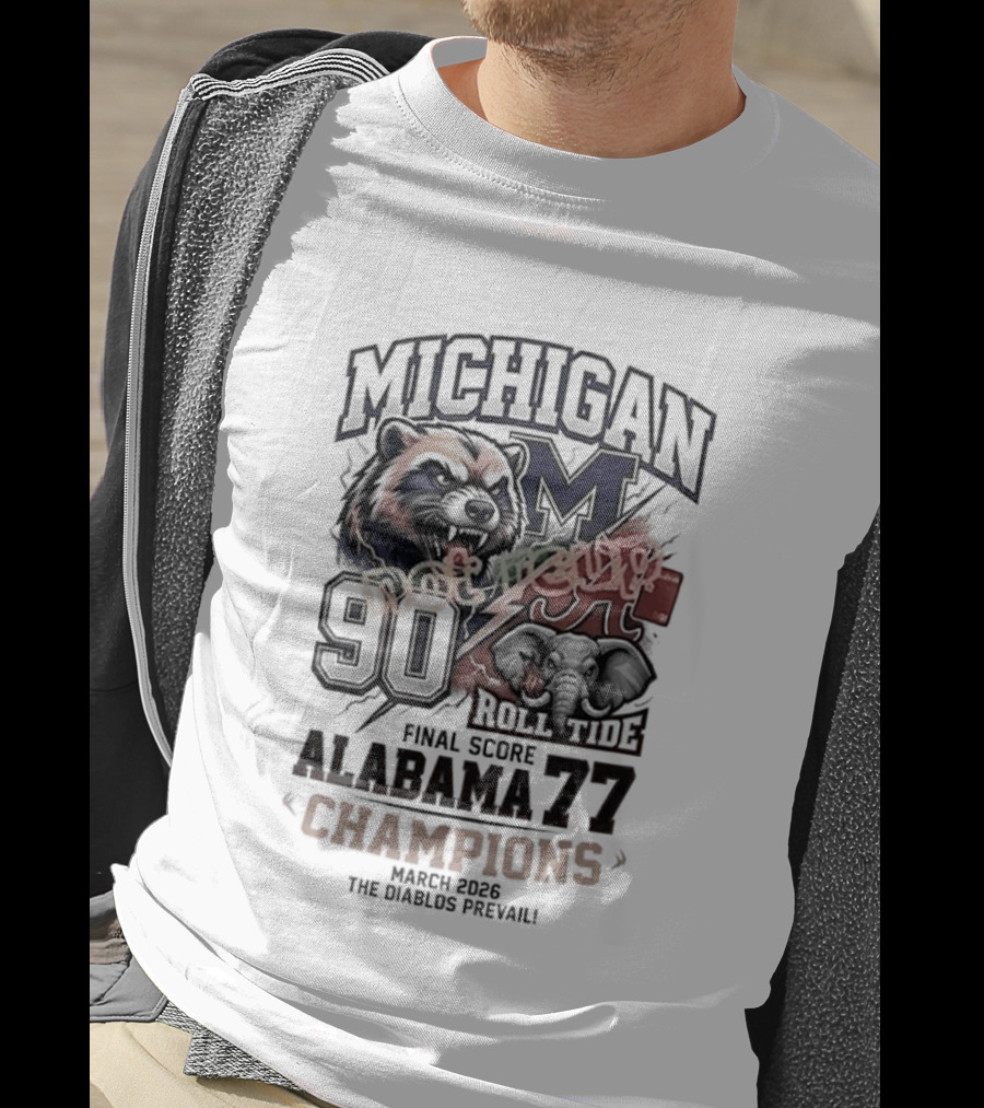 Michigan Wins Sweet 16 Final Score Alabama 77 Champions T-Shirt