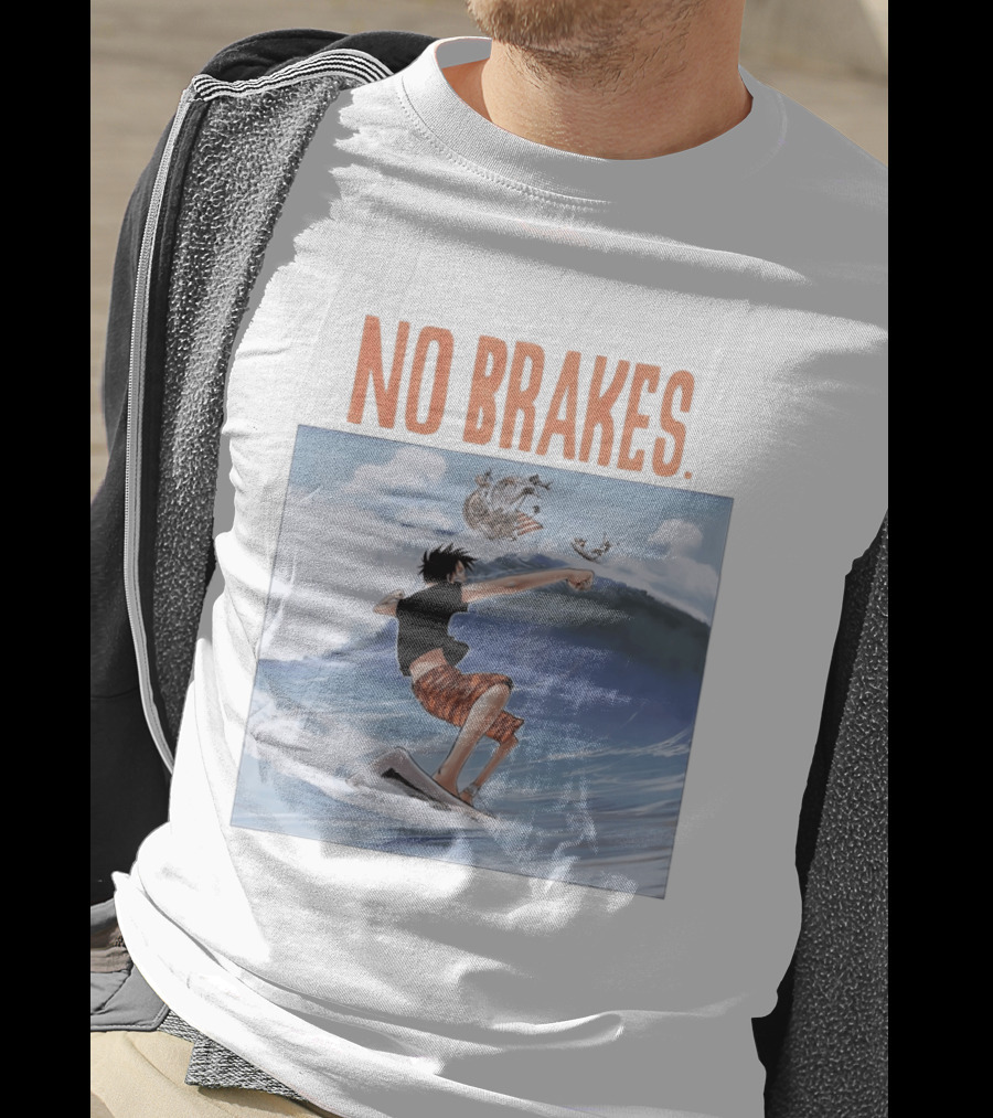 Monkey D. Luffy Surfing Adventure One Piece No Brakes T-Shirt
