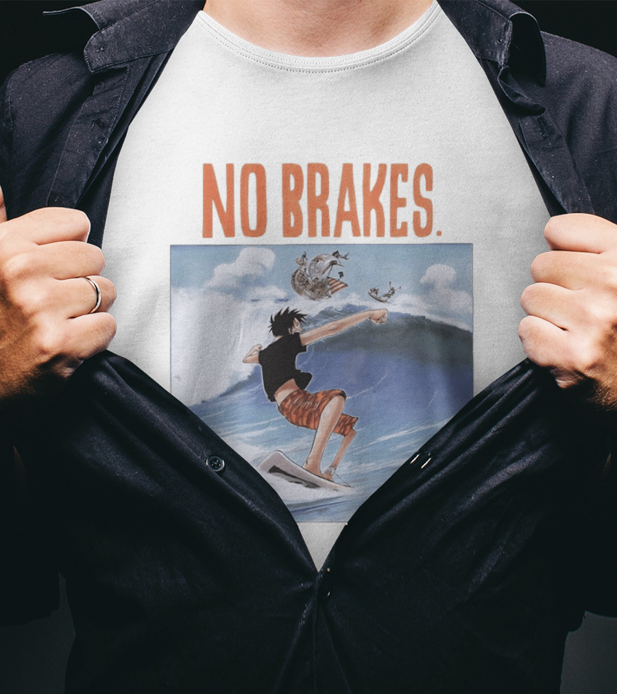 Monkey D. Luffy Surfing Adventure One Piece No Brakes T-Shirt