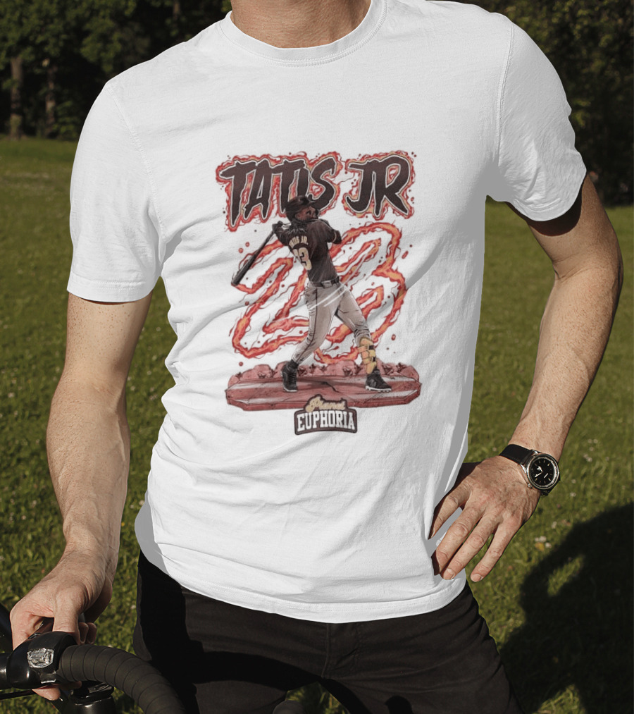 Fernando Tatis Jr San Diego Padres MLB Number 23 Fire Batting Euphoria T-Shirt