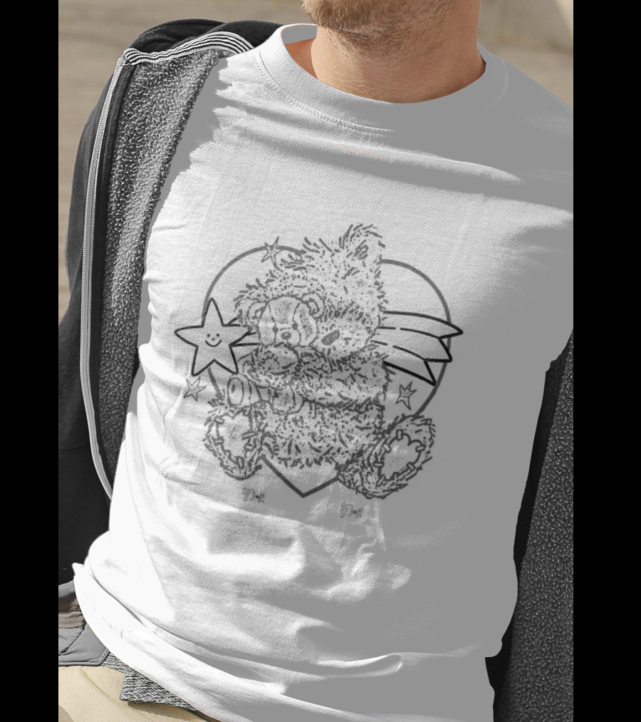 Teddy Bear Stuffed Animals Bolide Heart Star T-Shirt
