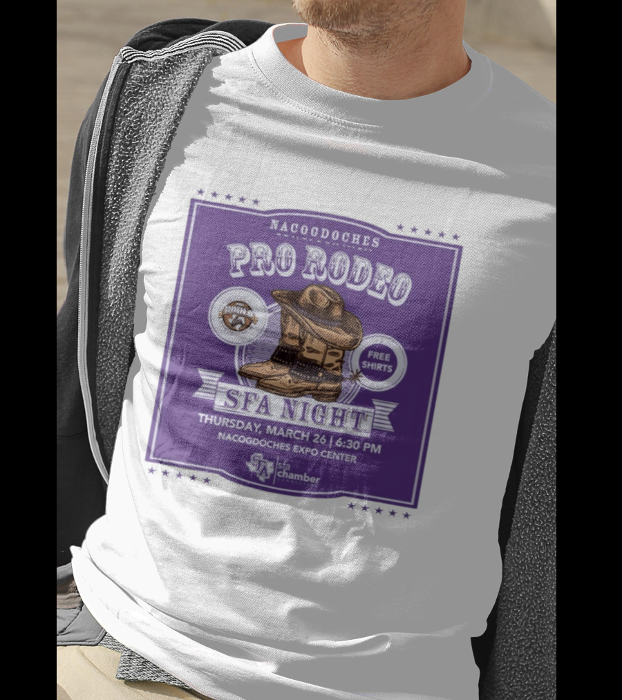 Nacogdoches Pro Rodeo SFA Night Free S March 26 6:30 PM Expo Center T-Shirt