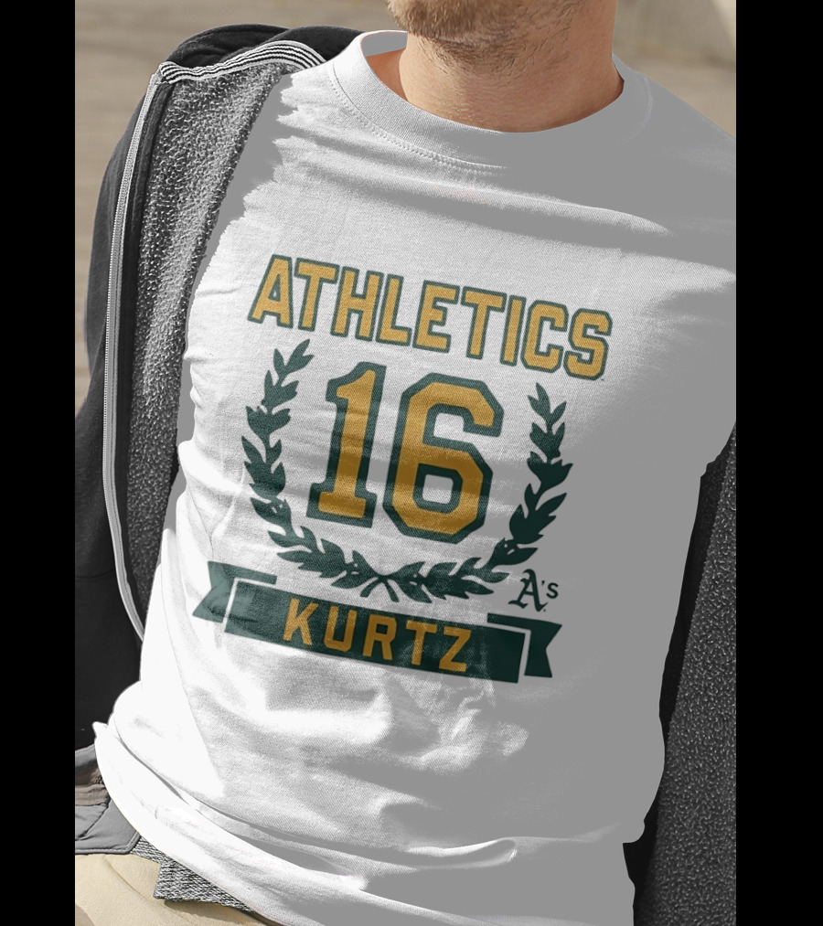 Oakland Athletics 16 Kurtz Wreath A's T-Shirt