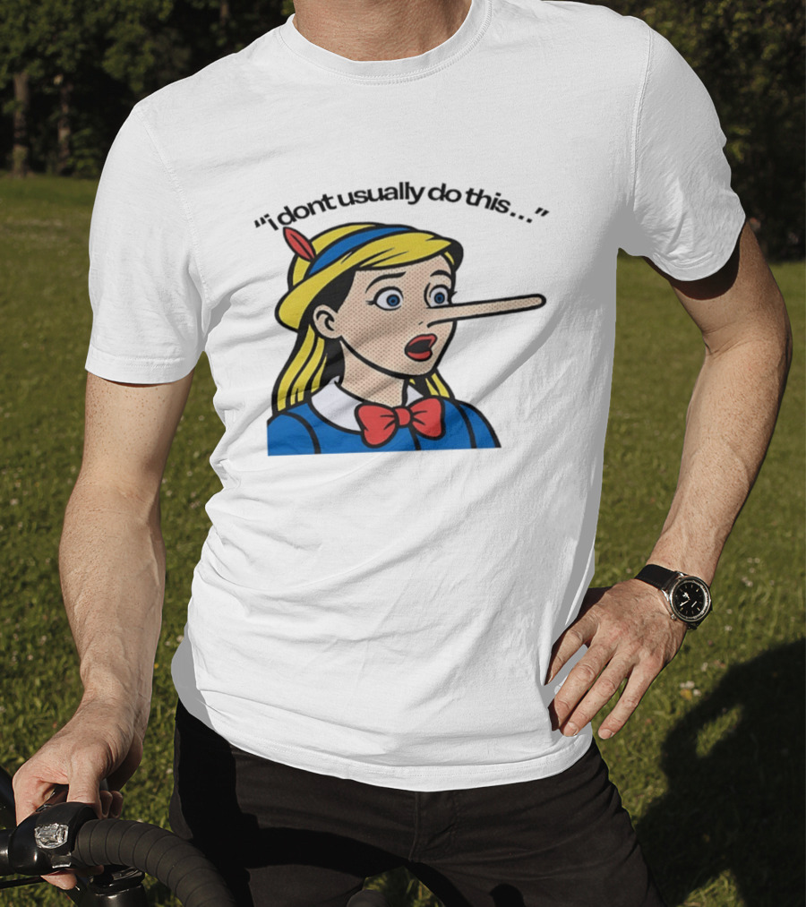 I Don't Usually Do This Cartoon Long Nosed T-Shirt